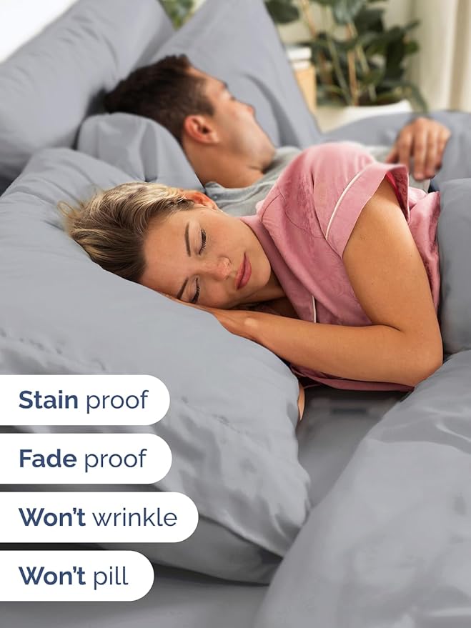 Extra Deep Pocket King Sheets - 4 Piece Breathable & Cooling Bed Sheets - Hotel Luxury Bed Sheet Set - Soft, Wrinkle Free & Comfy - Easily Fits Extra Deep Mattresses - Deep Pocket Steel Blue Sheets