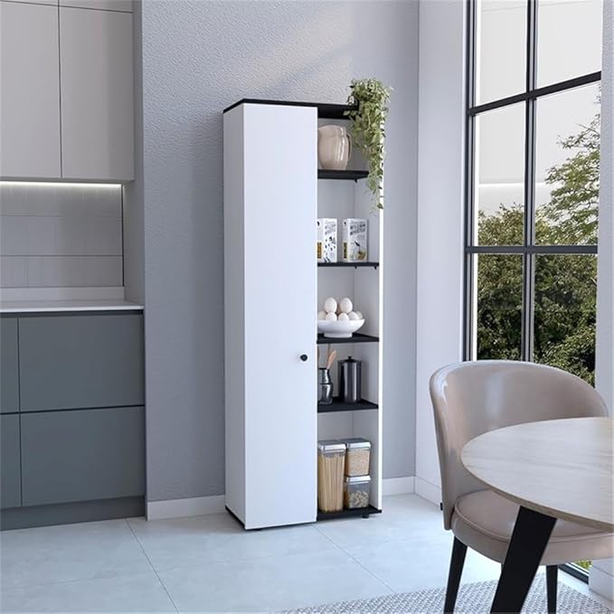 Tuhome Hoyt Multistorage Kitchen Pantry Multi-Color Manufactured Wood
