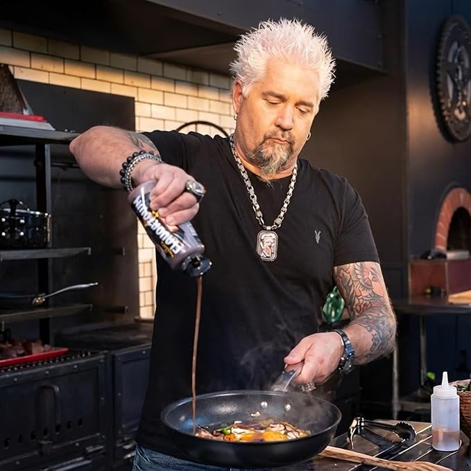 Guy Fieri's Flavortown 2-Piece Ceramic Cookware Set, Nonstick Frying Pan Set 10" and 12", Easy-Clean Kitchen Cookware, Made without PFAS PTFE PFOA, Induction Compatible, Oven & Dishwasher Safe, Black