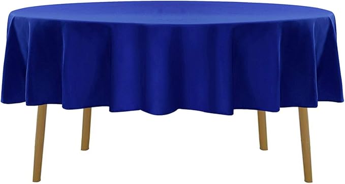 Cupuamon 70 inch Round Tablecloth Washable Polyester Table Cloth Decorative Table Cover for Wedding Party Dining Banquet（70 inch,Roya Blue）