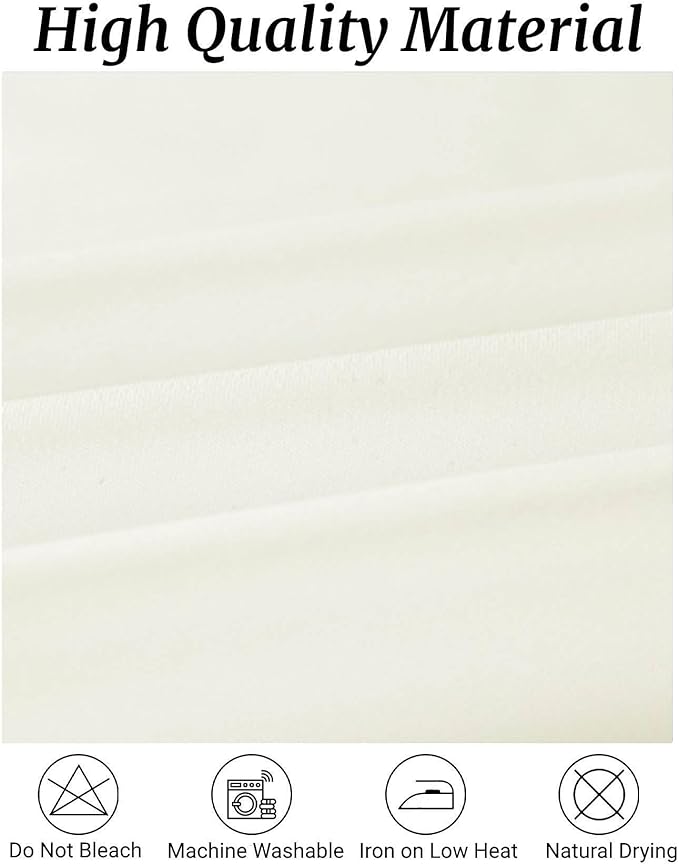 Fokitut 6 Pack Rectangle Tablecloth, 90x156 Inch, Stain Resistant and Wrinkle Polyester Table Cloth, Fabric Table Cover for Kitchen Dining, Wedding, Party, Holiday Dinner-Ivory