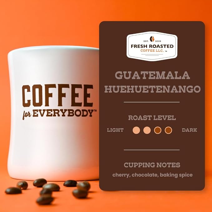 Fresh Roasted Coffee, Guatemala Huehuetenango, Medium Roast, 24 Pods for K Cup Brewers