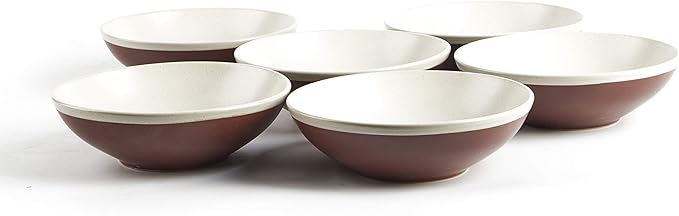 Rock Ridge Speckled Stoneware Dinnerware Set (18pc Set, Brown and Ivory)