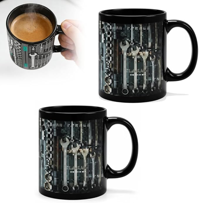 Mechanic Toolbox Mug, 2026 New Unique 3D Mechanic Toolbox Set Coffee Mug, Non-slip Reusable Mug, Suitable as a Gift for Coworkers, Fathers, Renovation Workers (N-2PCS)