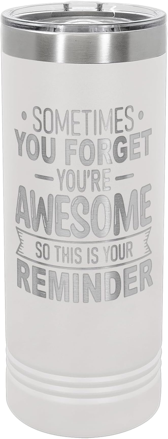 Spotted Dog Company Inspirational Tumbler, Inspirational Gifts for Men Dad Father Wife Sister Women, Birthday For Him Her, You?셱e Awesome Tumbler, Teacher Coworker Gifts 22oz White