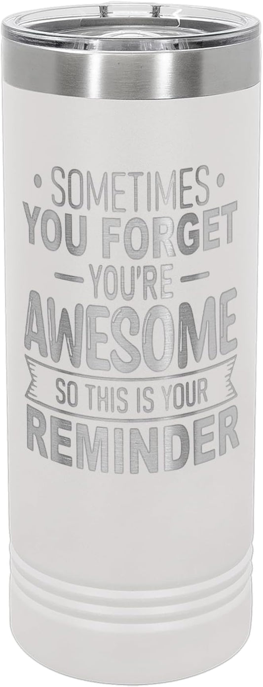 Spotted Dog Company Inspirational Tumbler, Inspirational Gifts for Men Dad Father Wife Sister Women, Birthday For Him Her, You?셱e Awesome Tumbler, Teacher Coworker Gifts 22oz White