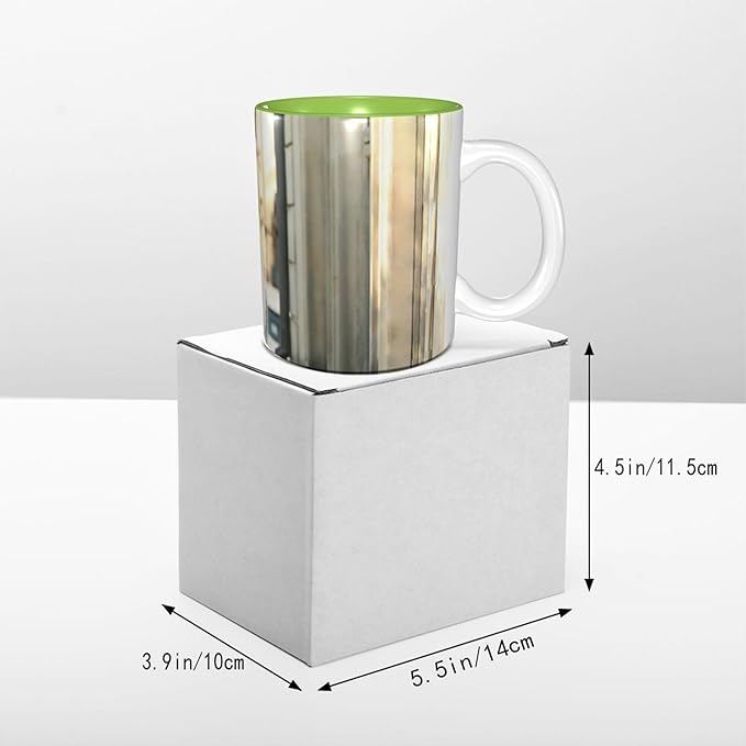 Custom Color Mugs with Partial or Full-Size Printing Customizable Photos and Text Coffee Mugs Creative Multicolor Designs Image (Full-Width, Green)