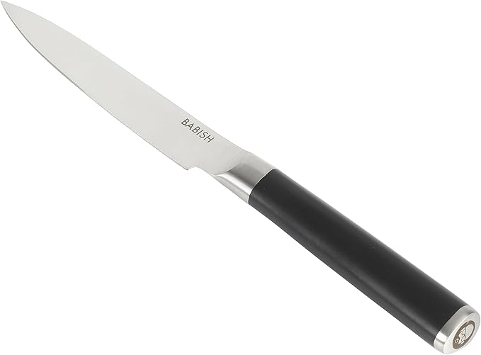 Babish 5-Inch Forged Utility Knife ??High-Carbon 1.4116 German Steel Full Tang Kitchen Knife for Precision Cutting and Durability