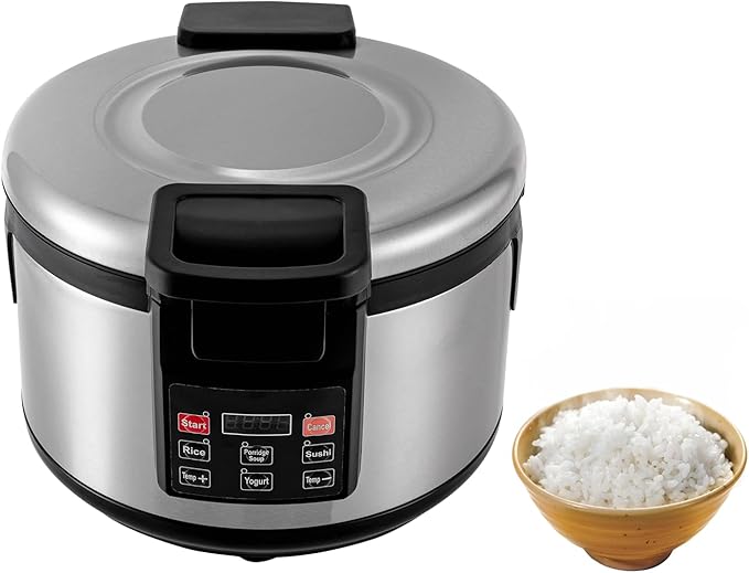 20Qt Commercial Rice Warmer, 110W Big Rice Warmer with Non-stick Inner Pot, 104-176??Adjustable Temperature Portable Rice & Food Warming Bowl for Restaurant, Hotel(NOT Cooker)