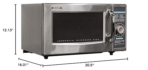 Sharp R-21LCFS Medium Duty Commercial Microwave (Dial Timer, 1000-Watts, 120-Volts) (Update of R-21LCF),Silver