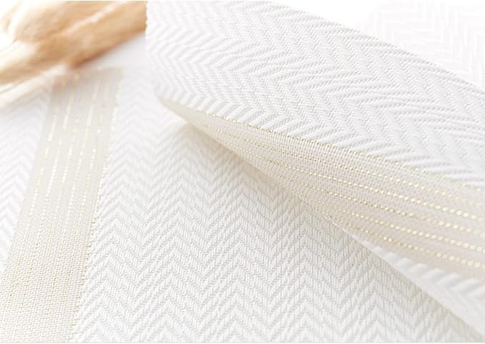 PIGCHCY Placemats Set of 8, Luxurious Elegant Placemats Non-Slip Washable Durable Table Mats for Home/Dining Room Decoration (White)