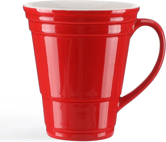 HOME SMILE Novelty Coffee Mug for Women Office Work,Ceramic 14 oz Large Coffee Cup,Christmas Birthday Gifts for Mom Female Friend Coworker,Red,Microwave & Dishwasher Safe