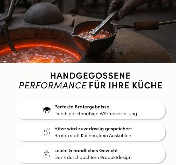 Hoffmann Stoniq Saucepan Hand-Cast Made in Germany, IQ-SHIELD Non-Stick Coating, PFAS-Free, Suitable for Induction Cookers, Casserole Pot, Cast Aluminium with Stainless Steel (with Lid,9.5"(121.7oz))