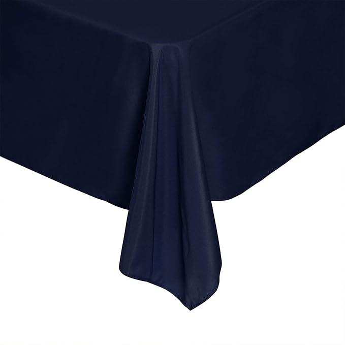 Cupuamon Rectangle Tablecloth 60x120 inch Washable Polyester Fabric Table Cloth for Wedding Party Dining Banquet Decoration（60x120, Navy）