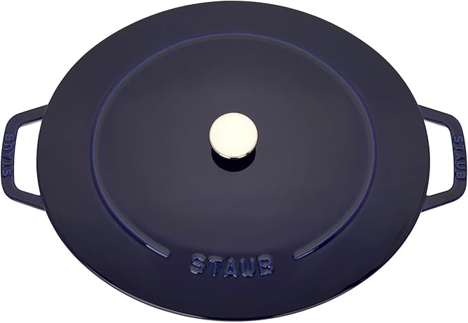 Staub Cast Iron 6.25-qt Shallow Oval Dutch Oven - Dark Blue