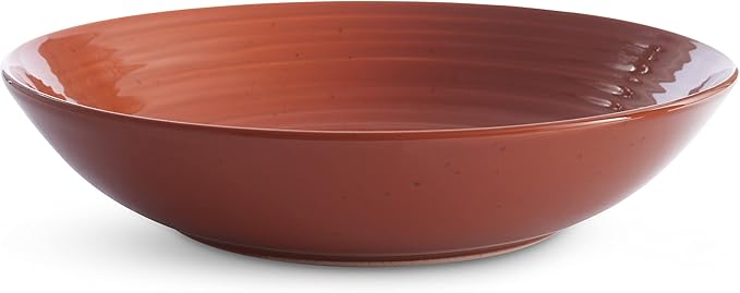 Sango Siterra Painter's Palette Stoneware Pasta Bowls (Set of 4) ??Pasta & Serving Bowls, Earthy Reactive Glaze, Multi Assorted Colors, Microwave & Dishwasher Safe, for Everyday Dining & Entertainment