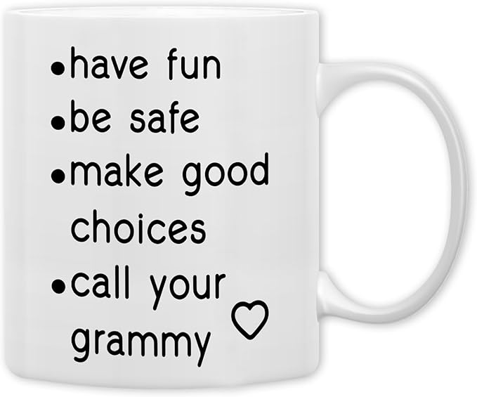 QASHWEY Funny Call Your Grammy Coffee Mug, College Freshmen Students Graduation Gift, Call Your Dad Coffee Cups Ceramic 11 Ounce, College Gift Tea Mug Cup, Gifts for College Freshmen Grandkids