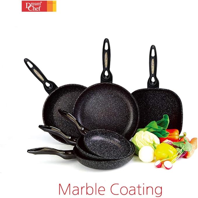 Marble Coated Cast Aluminum Non Stick Frying Wok (30cm / 12 Inch)