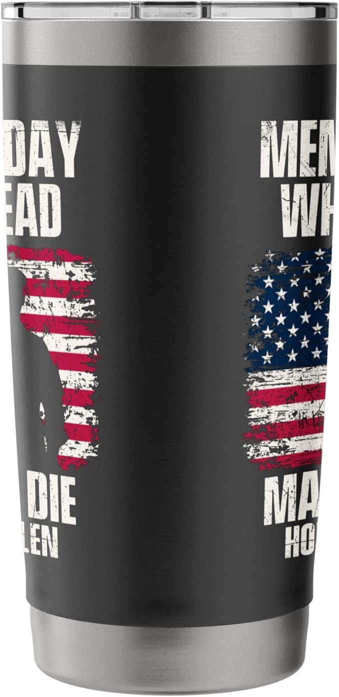 Honor The Fallen - Patriotic America Veterans Memorial Day Stainless Steel Insulated Tumbler