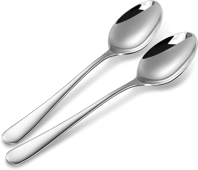 KEAWELL Premium Louise Spoons Set, Set of 4, 18/10 Stainless Steel, Exceptional mirror finish, Dishwasher Safe (9??Serving Spoon)