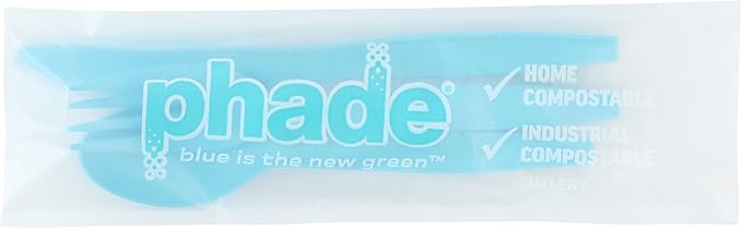 phade 100% Compostable Cutlery Set ??675 Utensils - BPI Certified Forks, Knives & Spoons in Wrapped Compostable Packaging, 6.1??.1 Inch Sustainable Disposable Utensils ??Made in USA