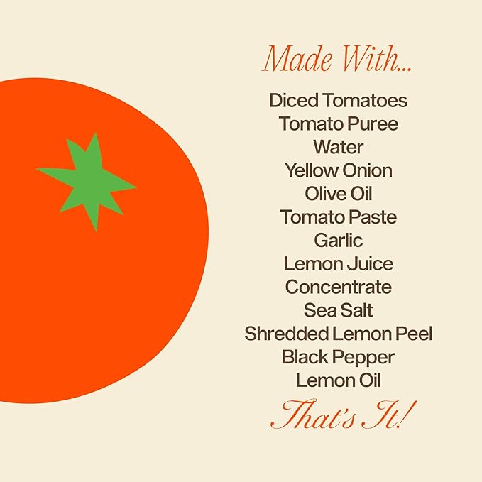 Sauz | Summer Lemon Marinara Pasta Sauce, 25 Oz Jar (2-Pack), Fresh Citrus Zest, Gluten-Free, Non-GMO, Multi-Use Tomato Sauce with Clean Ingredients ??Small Batch Fresh Tomato Sauce