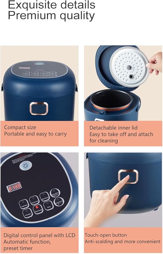 2.0L Arier OEM Manufacturer 110V Multicooker 110V Rice Cooker Black
