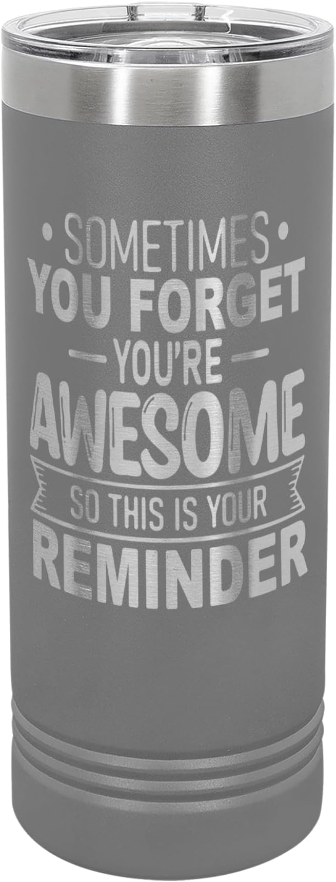 Spotted Dog Company Inspirational Tumbler, Inspirational Gifts for Men Dad Father Wife Sister Women, Birthday For Him Her, You?셱e Awesome Tumbler, Teacher Coworker Gifts 22oz Gray
