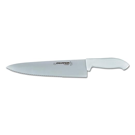 Sofgrip SG145-10SC-PCP 10" Scalloped Cooks Knife with Soft Rubber Grip Handle