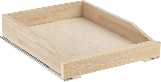 LOVMOR Single Pull Out Organizer 16쩍?쓂 x 21?쒭, Soft Close Slide Out Drawer Storage Shelves for Kitchen, Wood Cabinet Shelf Pull-Out Organizer Storage for Base Cabinet