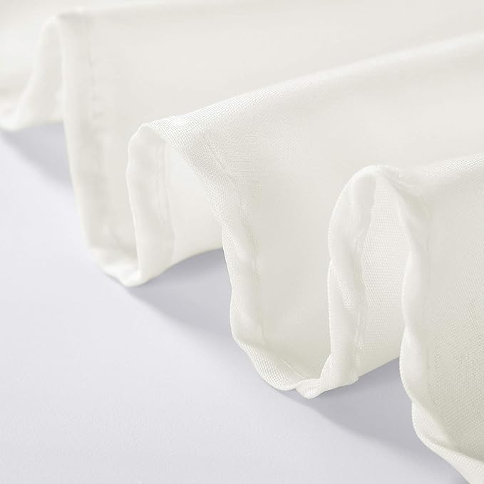 Cupuamon 108 inch Round Tablecloth Washable Polyester Table Cloth Decorative Table Cover for Wedding Party Dining Banquet（108 inch,Ivory）