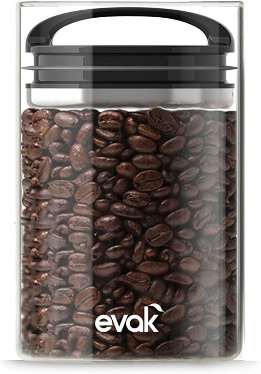 Prepara Evak Compact Glass Food Storage, Medium, Black