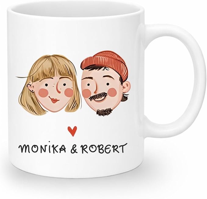 Custom Photo Coffee Mugs, Personalized Cartoon Portrait Mug From Photo, Personalized Mugs Couple With Multiple Styles Colors, Gifts Valentine Wedding Birthday Husband, Her, Him, Women 2