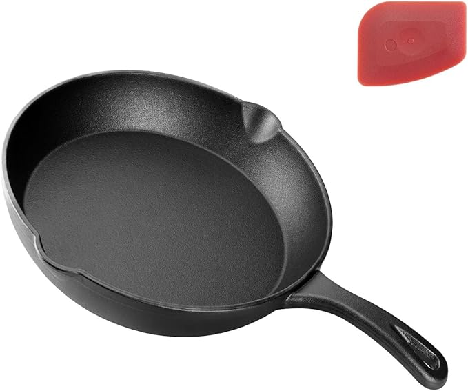 6 Inch Cast Iron Skillet ??Pre-Seasoned Mini Frying Pan, Oven & Grill Safe, Christmas Holiday Cookware for Camping, Breakfast & Single-Serve Cooking