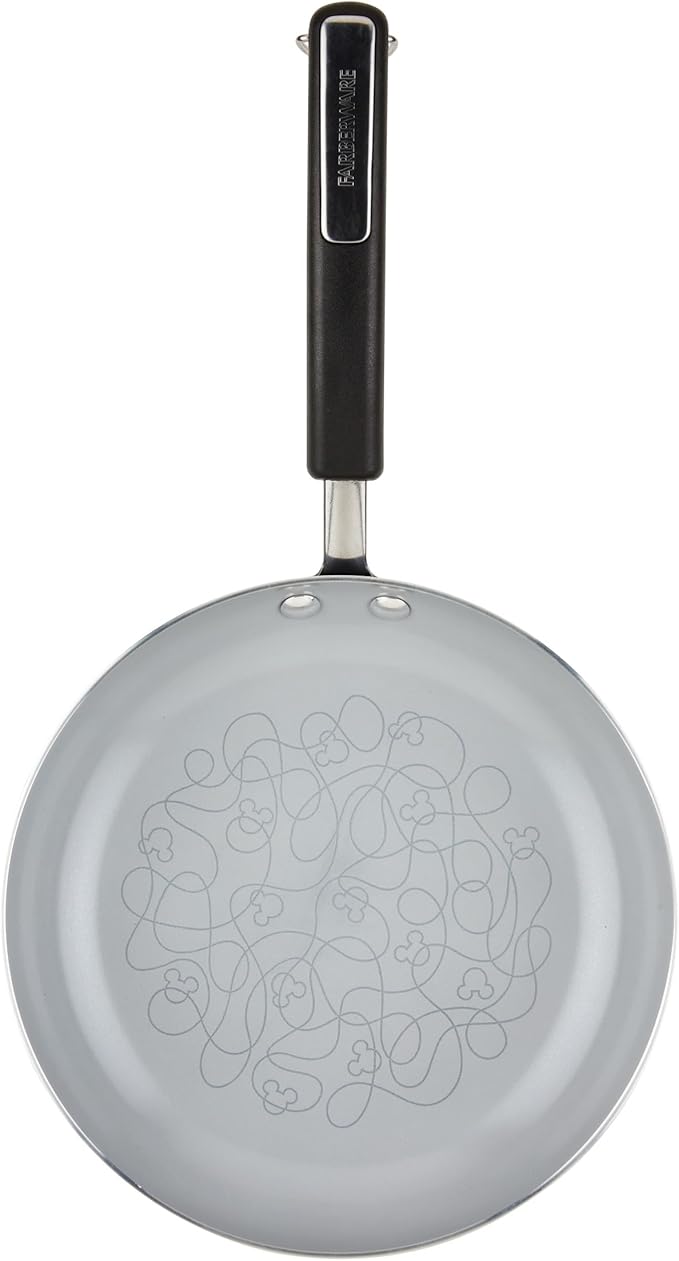 Farberware Disney Bon Voyage Ceramic Nonstick Pots and Pans Set with Baking Sheet/Cookie Pan and Disney Home Kitchen Tools, 8 Piece Non Stick Cookware Set - Blue