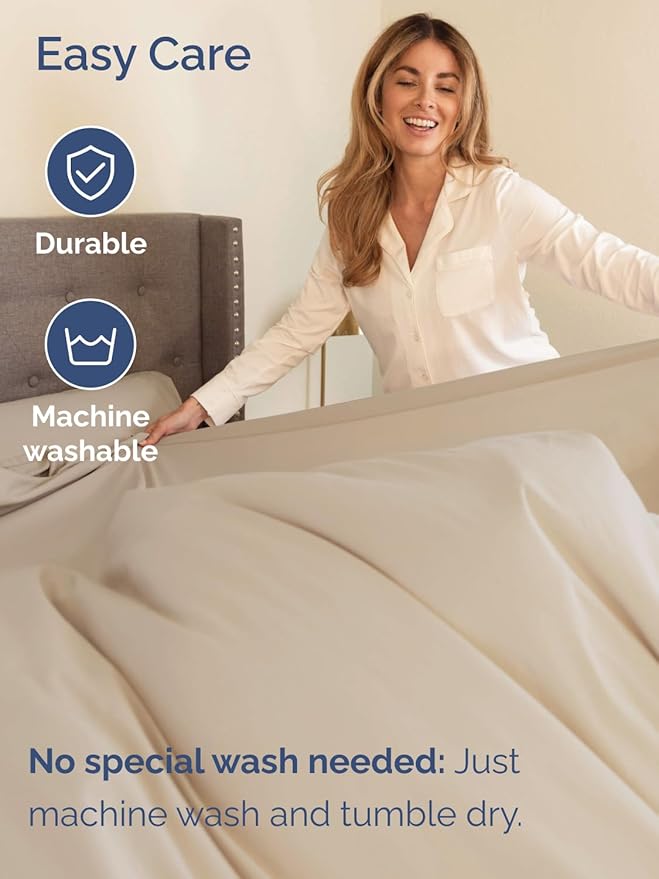 Extra Deep King Sheet Set - 6 Piece Breathable and Cooling Sheets - Hotel Luxury Bed Sheets Set - Easy & Secure Fit - Soft, Wrinkle Free and Comfy Sheets Set - Wheat Sheet Set with Extra Deep Pockets