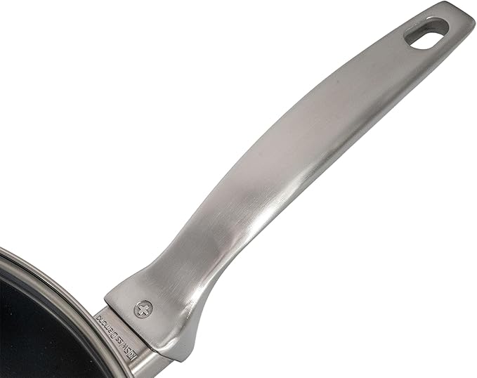 Swiss Diamond Nonstick Hybrid Ceramic and Diamond-Infused Deep Saute Pan With Glass Lid, PFAS- and PFOA-free, Dishwasher & Oven Safe Up To 500 째F (3.8 Quart)