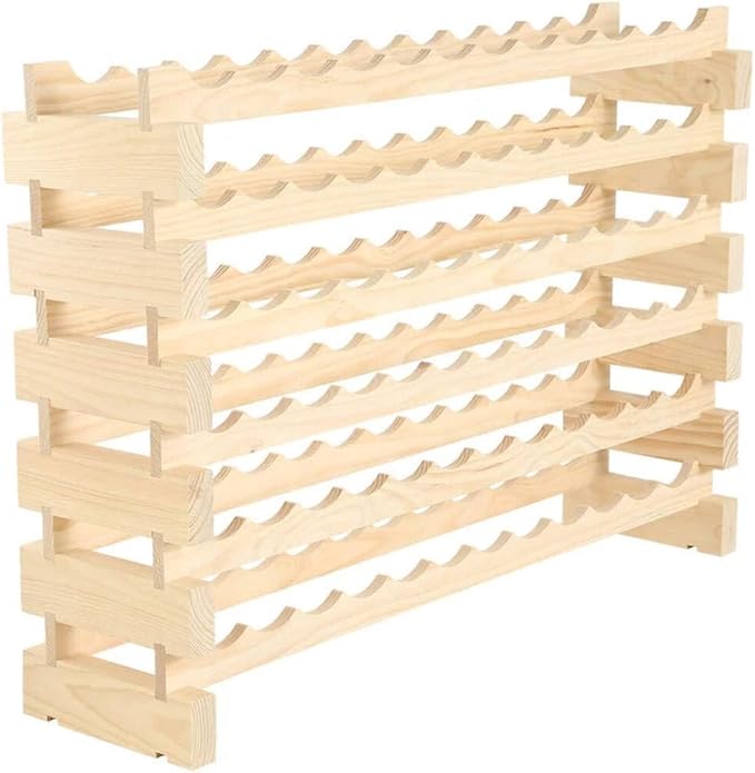 72 Bottle Wine Rack (12 Wide) Dark Stain