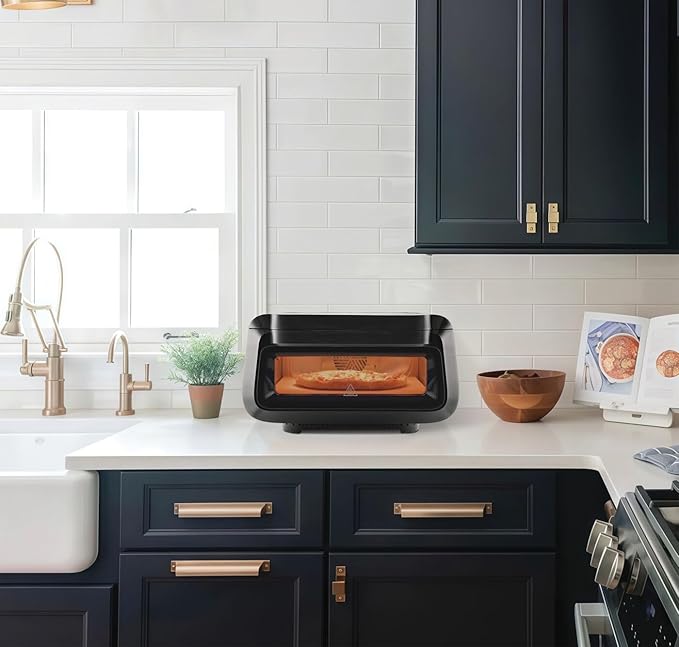 Frigidaire Electric Indoor Pizza Oven ??Reach Temperatures of 700째F ??Stone Bake 12??Pizzas in Minutes ??Portable Countertop Oven with Air Fry and Bake. Peel Included Model FRPO100B