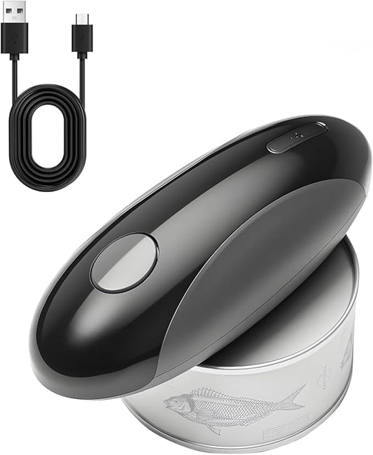 Electric Can Opener,Auto Can Opener,One-Touch Can Opener,Smooth Edge,Hands Free,Food Safety,Automatic Kitchen Gadget,Battery Operated,Opens Almost Any Cans