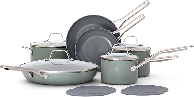 Calphalon짰 Ceramic Nonstick 12-pc. Cookware Set