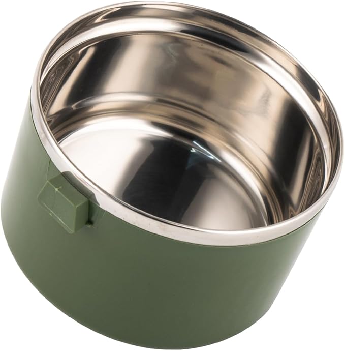 SANQIAHOME 2 Tier Stackable Stainless Steel Lunch Box Sealed(green, 2 layers) with spoon and fork