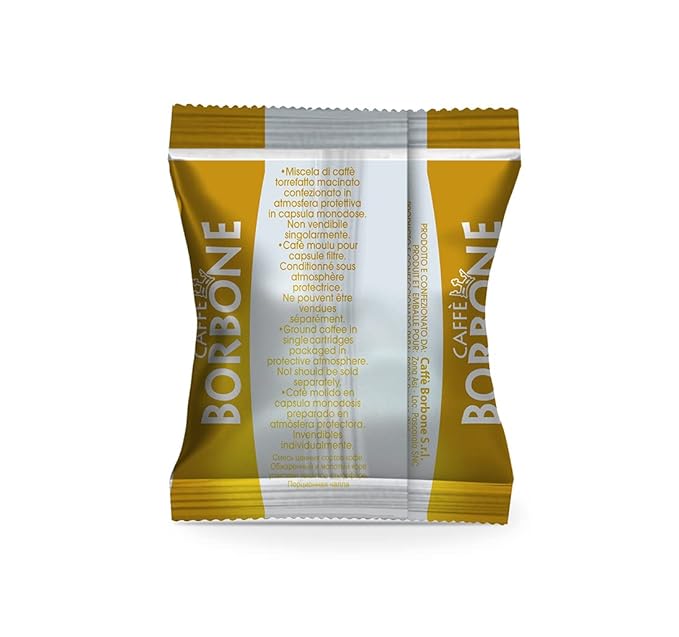 Caff챔 Borbone Respresso Espresso 100 Capsules - Miscela Oro (Gold) - Compatible with Nespresso짰 Original Line Machines