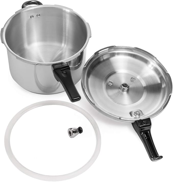 Barton 6-Quart Aluminum Pressure Cooker Stovetop Fast Cooker Pot Pressure Regulator Cooking Steam Release Valve 6QT