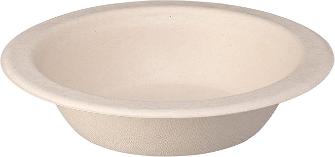 GUSTO [16 oz - 125 Count Heavy-Duty 100% Compostable Kraft Paper Soup Bowls ??Eco-Friendly Disposable Sugarcane (Formerly Comfy Package)