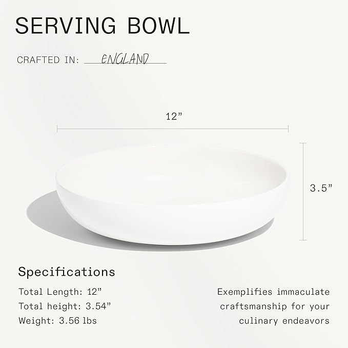 Made In Cookware - Serving Bowl - White - Porcelain England