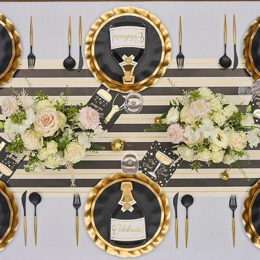 24-Pc. Gold Disco Coupe Dinnerware Set