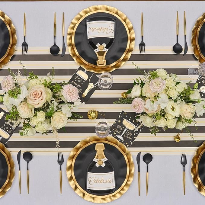 24-Pc. Gold Disco Coupe Dinnerware Set