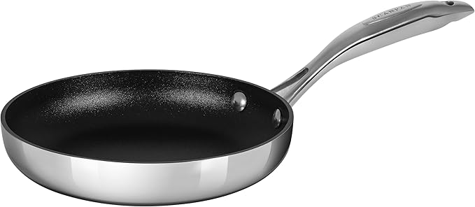 Scanpan HaptIQ 2 Piece Stainless Steel-Aluminum Nonstick Fry Pan Set (8 & 10 1/4 inch) ??Compatible with All Cooktops, Induction Ready, Metal Utensil Safe, Oven Safe to 500째F, Dishwasher Safe