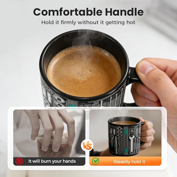 Mechanic Toolbox Mug, 2026 New Unique 3D Mechanic Toolbox Set Coffee Mug, Non-slip Reusable Mug, Suitable as a Gift for Coworkers, Fathers, Renovation Workers (F)